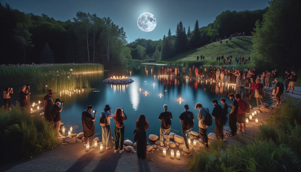 Night of a Thousand Lights – Full Moon by the Water